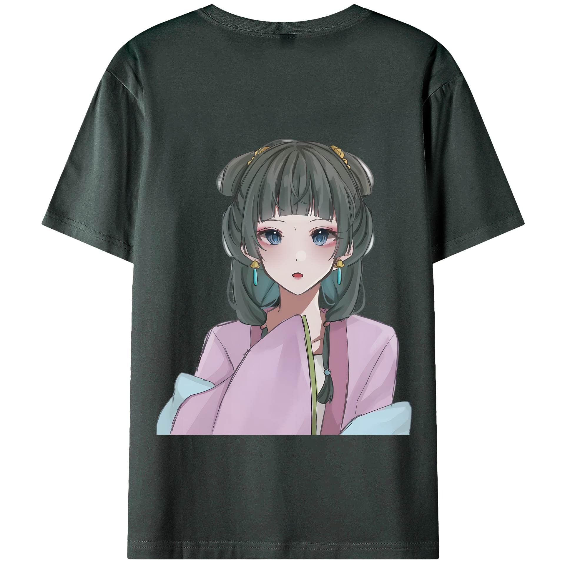 （画像用） 薬屋のひとりごと The Apothecary Diaries 綿100％ メンズ半袖Tシャツ（バックプリント） 通気性